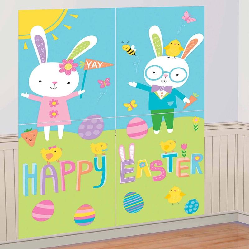 Easter Scene Setters Wall Decoration 4ct – Amscan