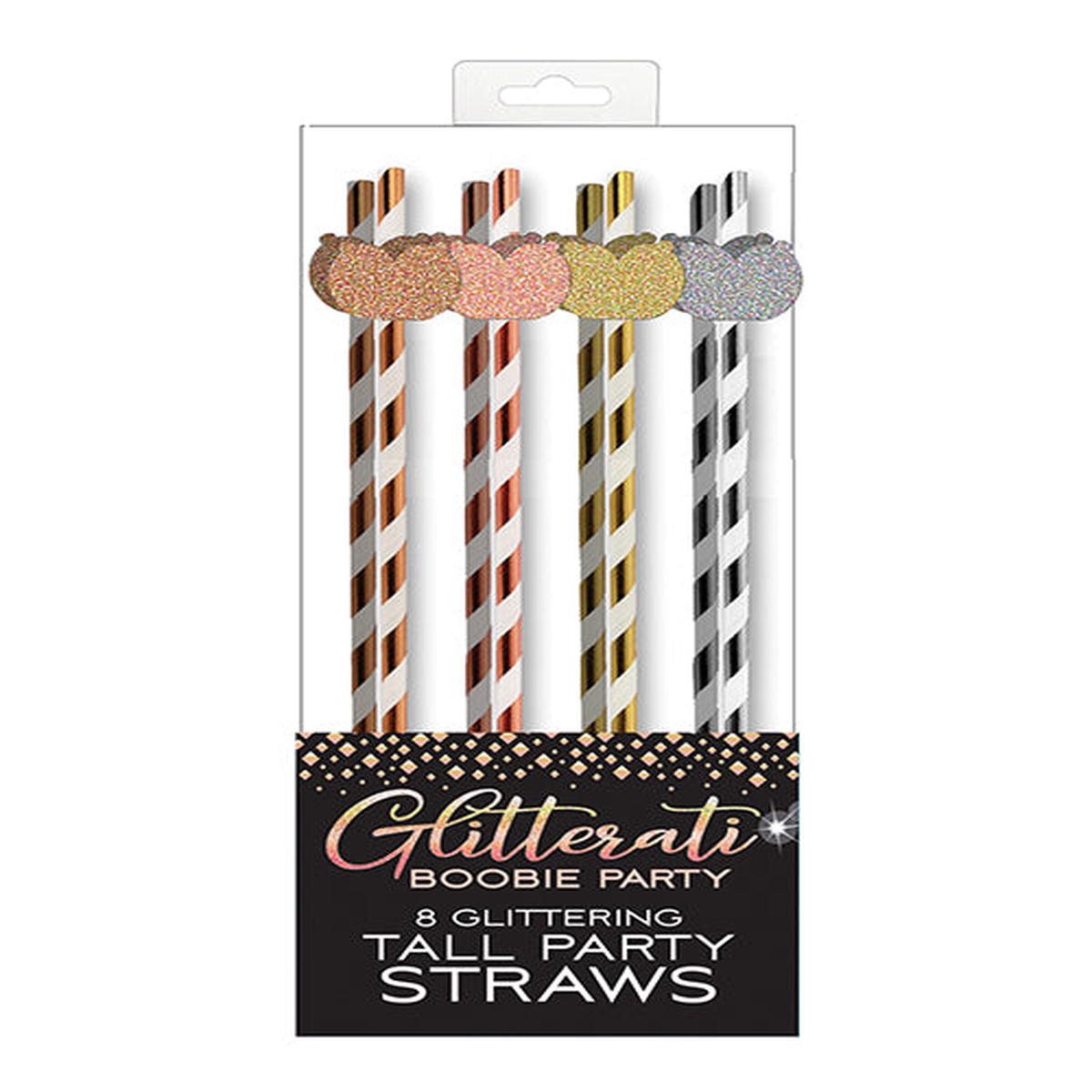 Glitterati Boobie Party Tall Straws – Pack Of 8