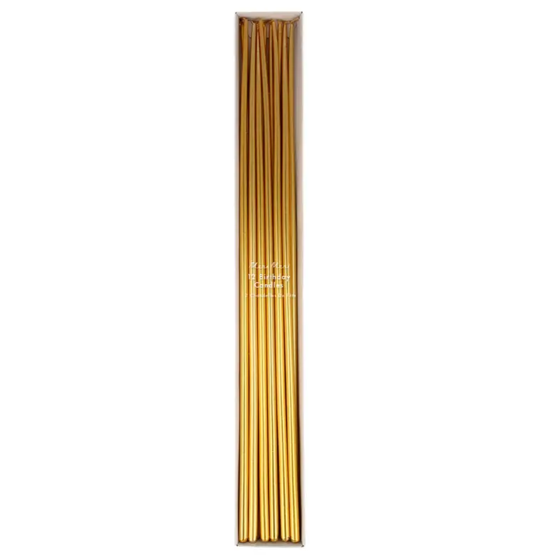 Gold Tall Tapered Candles (12pk)