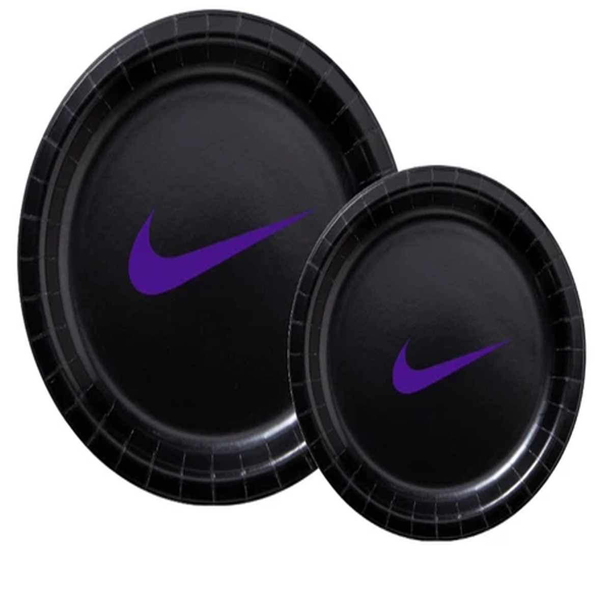 Sw00sh Plates | Black & Purple Basketball Party Paper Plates | Disposable 60 pcs