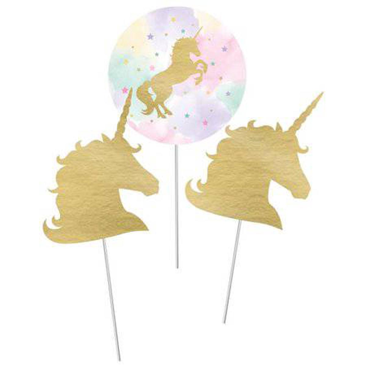 Centerpiece Sticks – Unicorn Sparkle (3ct) – Creative Converting