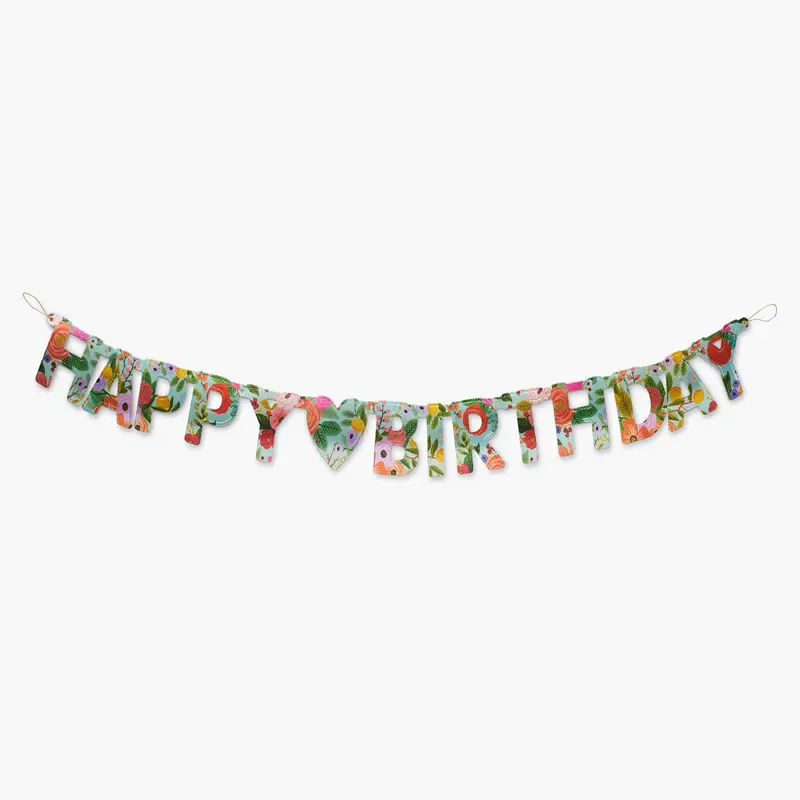 Happy Birthday Banner – Garden Party
