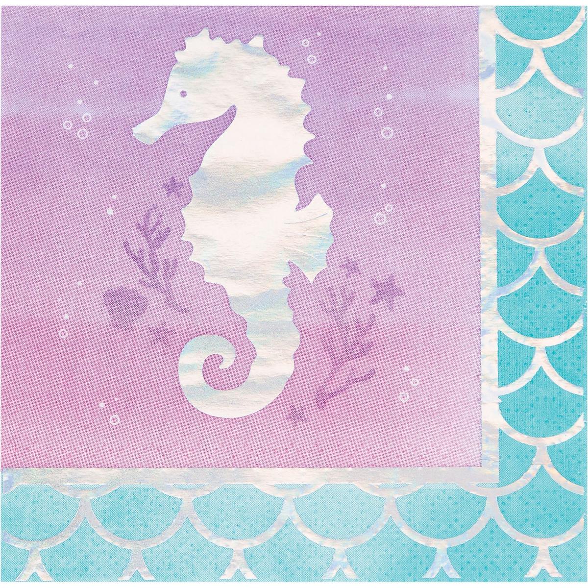 Mermaid Shine Beverage Napkin | 16ct
