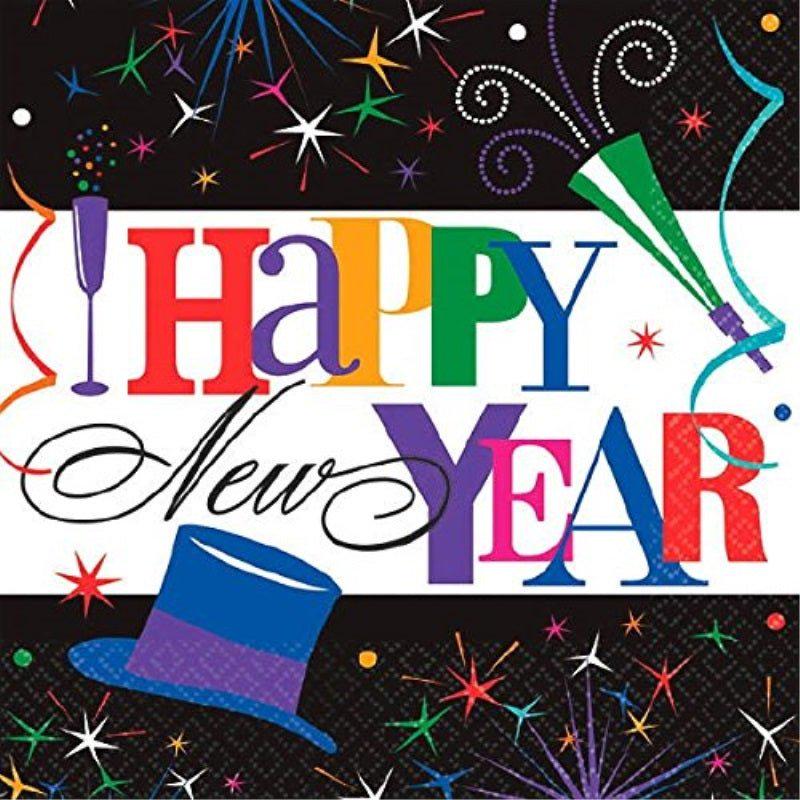 5″ Beverage Napkins – Ring in the New Year (125ct) – Amscan