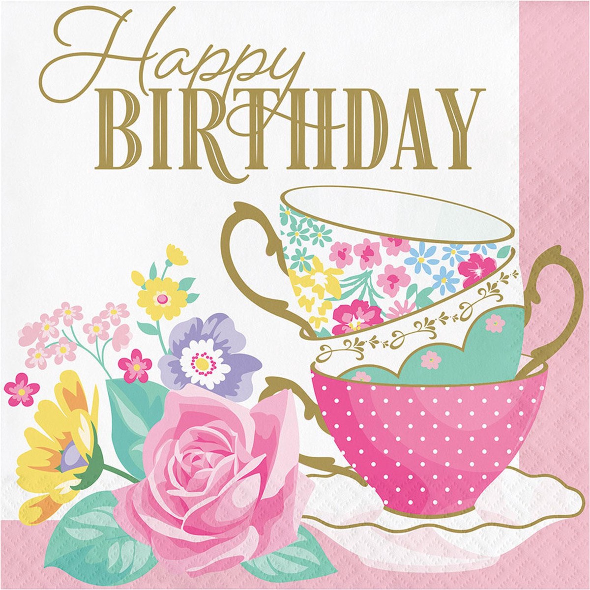 Tea Party Birthday Napkins