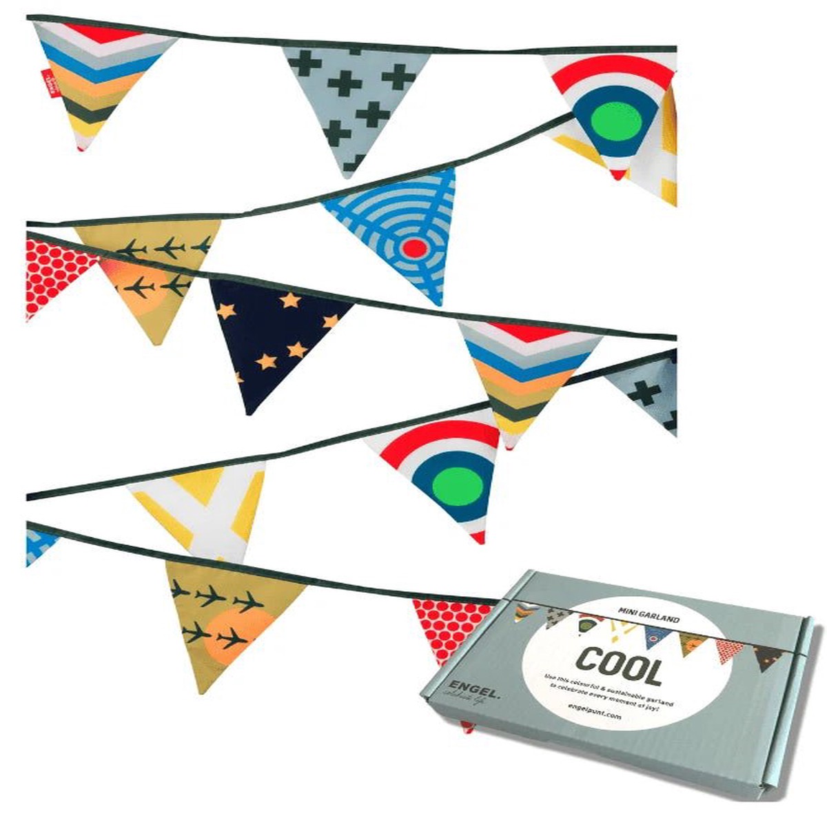 Angel | Garland | Pennant Banner | Garland Cool | 16 flags | 3.65 meters