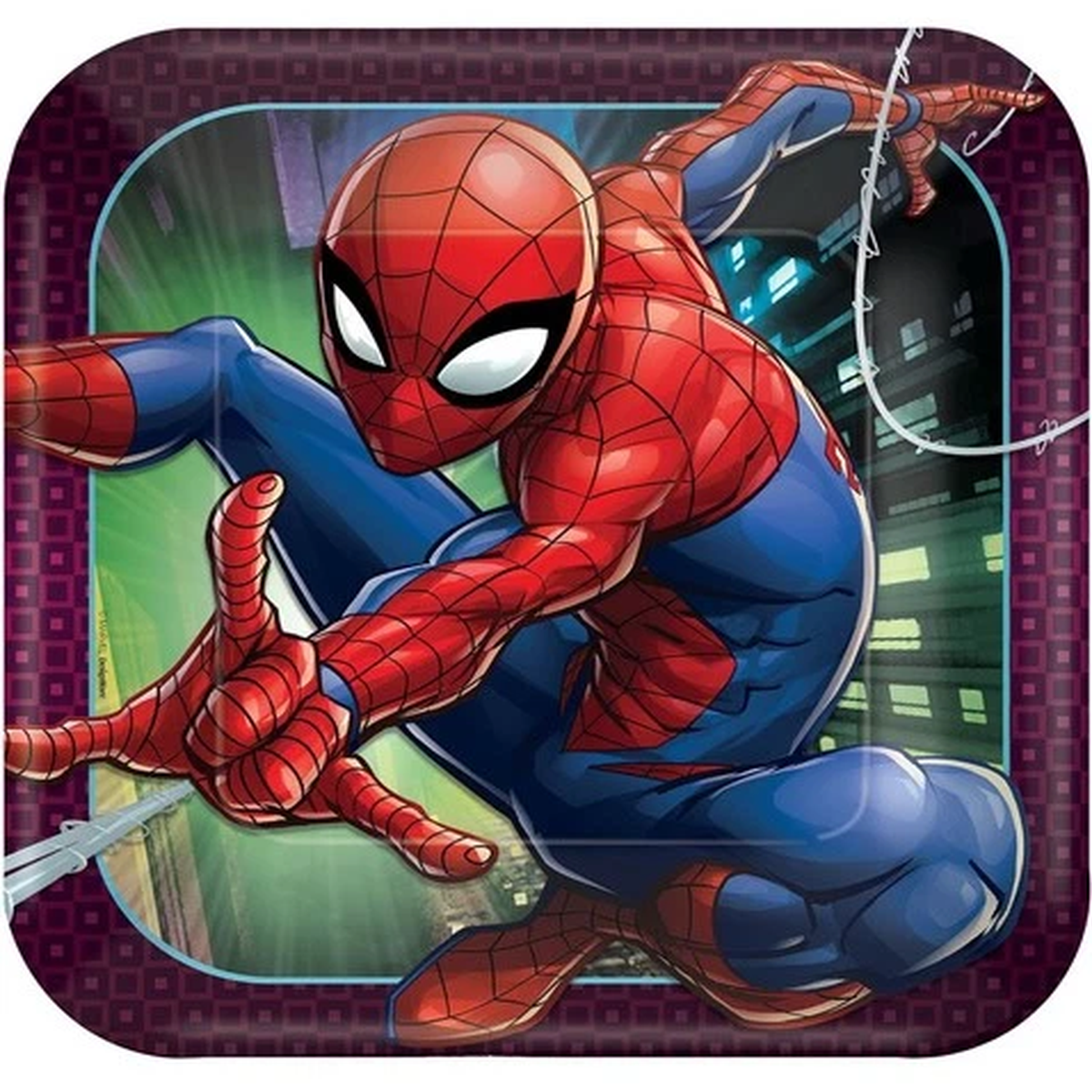 DesignWare Spider Man Webbed Wonder Party Paper Plates 9″ Birthday Super Hero