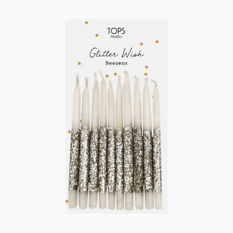 Glitter Wish Candles Gold 3″