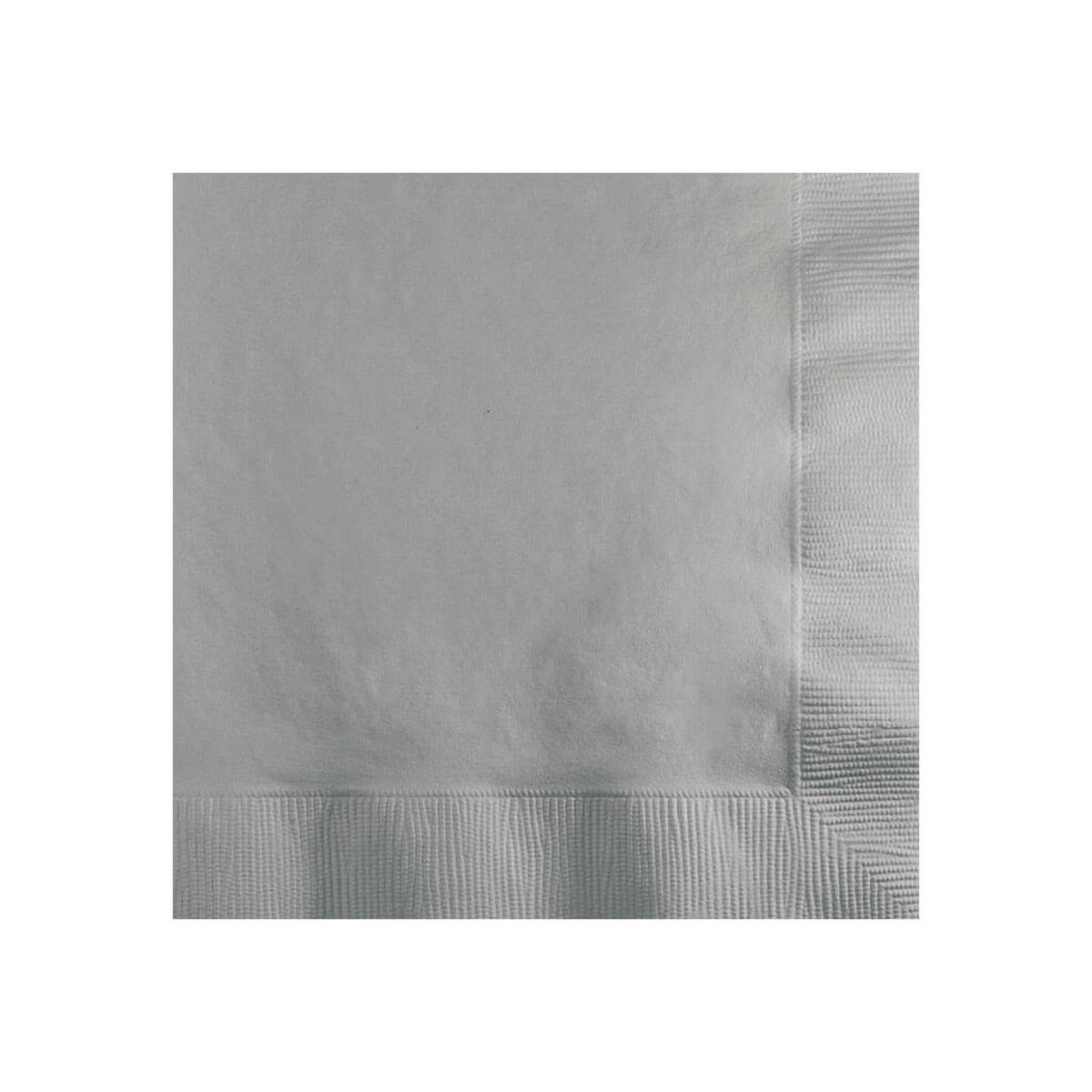 Shimmering Silver Beverage Napkin 50ct 2Ply