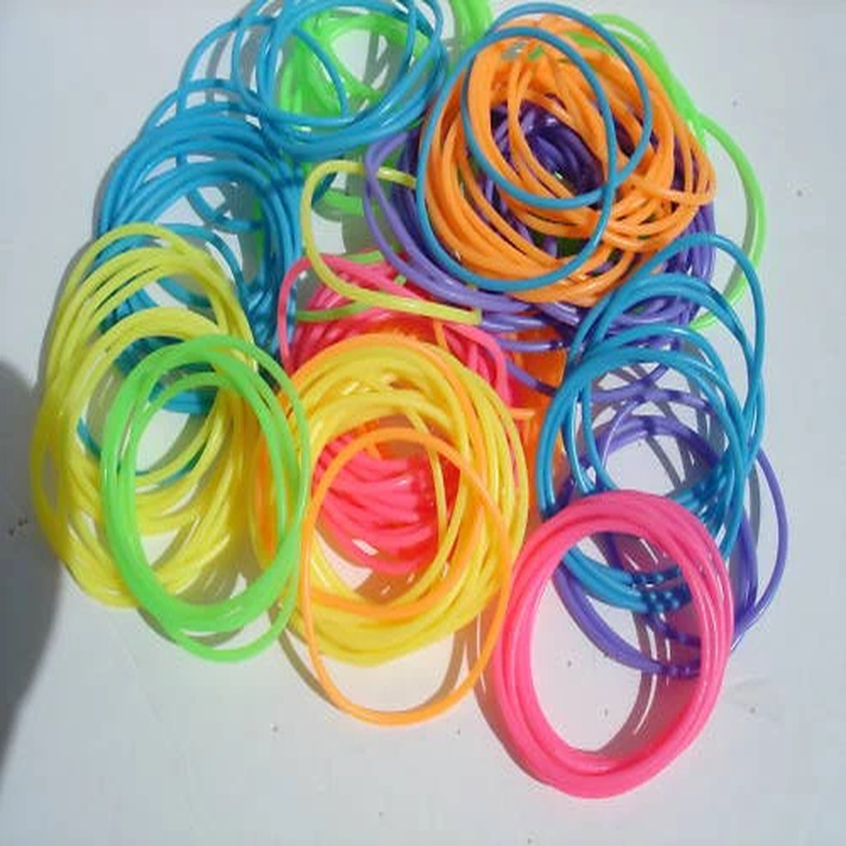 Vinyl Neon Jelly Bracelet Lot 0f 72 Carnivals, Party Toys Favors