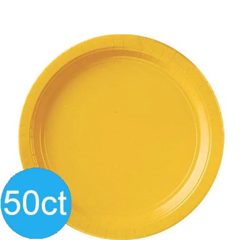 Yellow Sunshine Lunch Paper Plates 8.5″ | 50ct