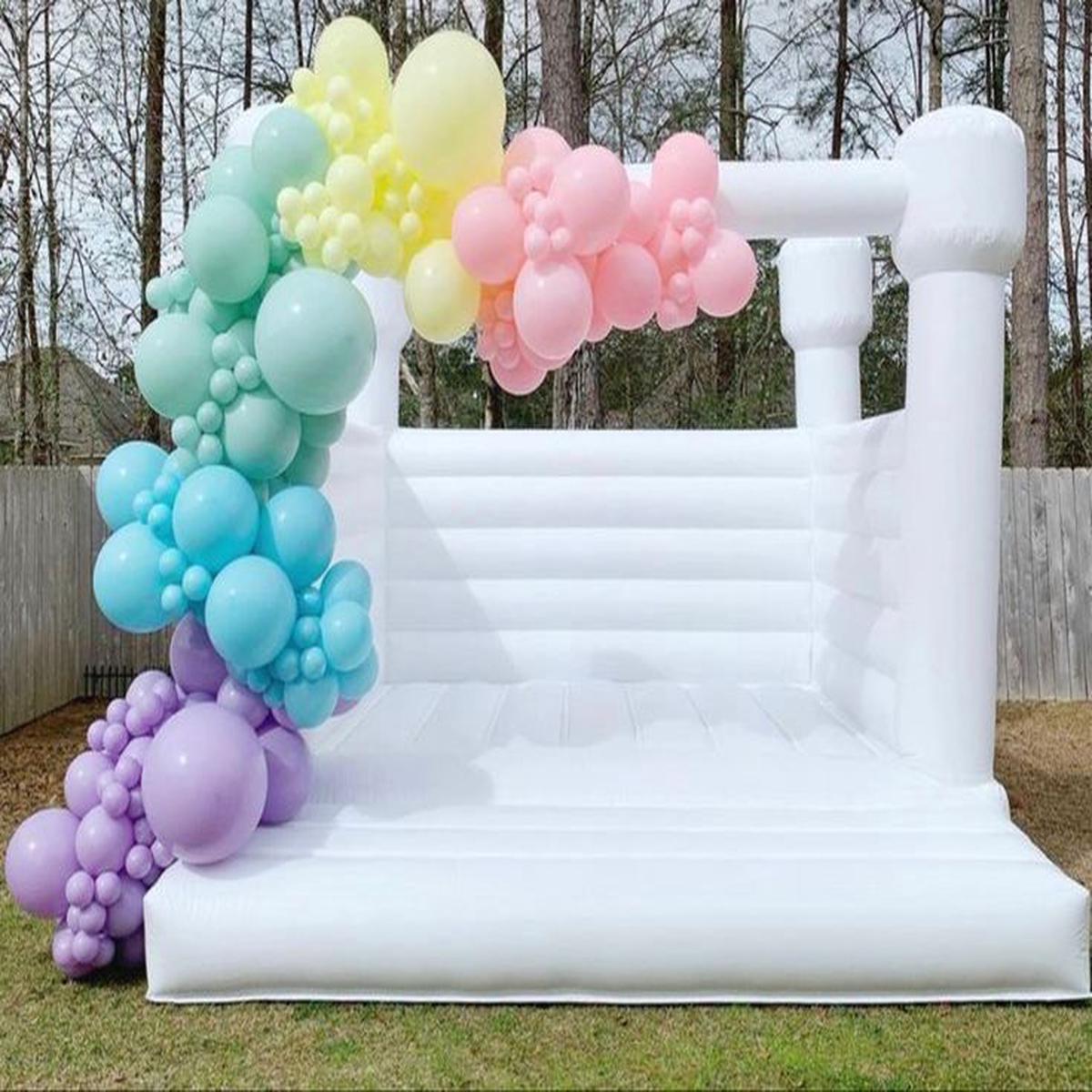 Bouncing Castle Rental 4x4m with Pit Balls and Balloon Decor Purple, Pink, Green, Yellow and Blue –