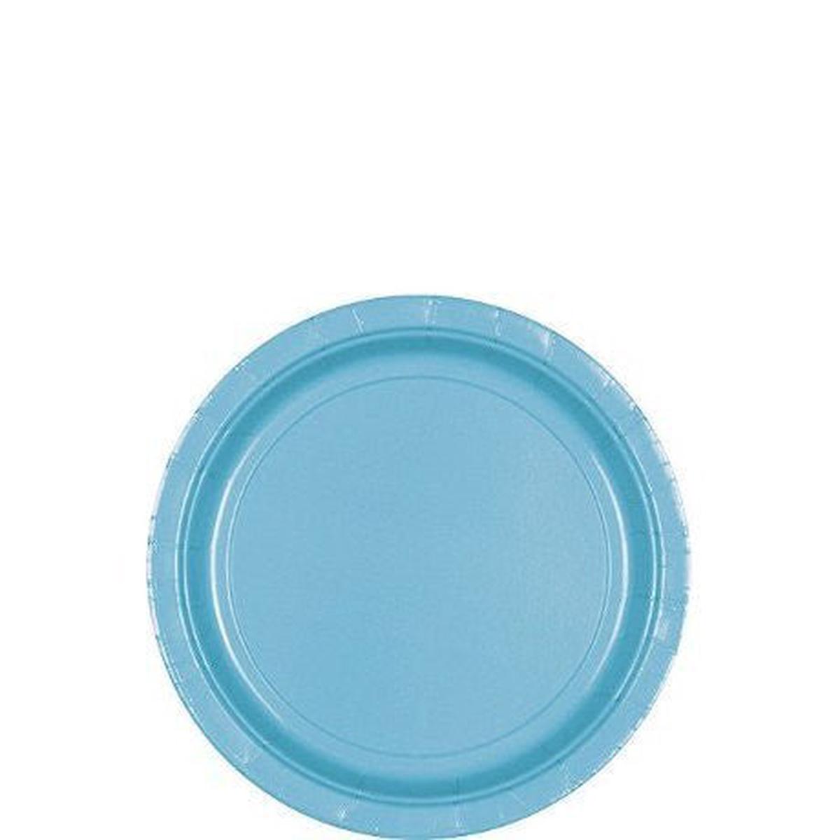 Caribbean Blue Dessert Paper Plates 6.75″ | 20ct
