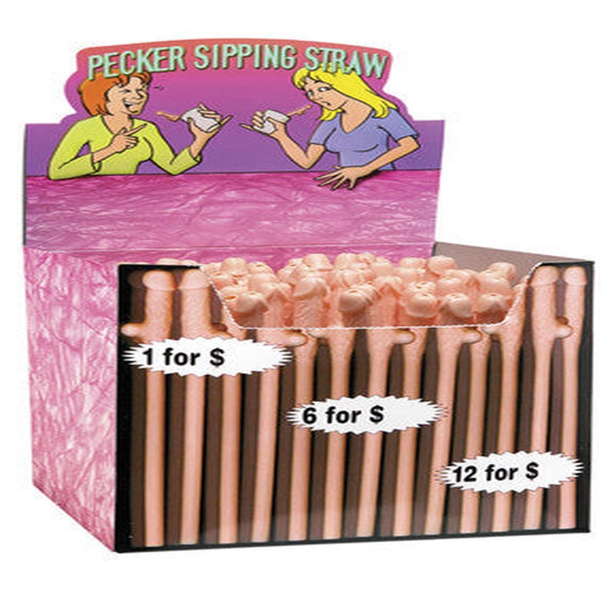 Pecker Sipping Straws – Display of 144