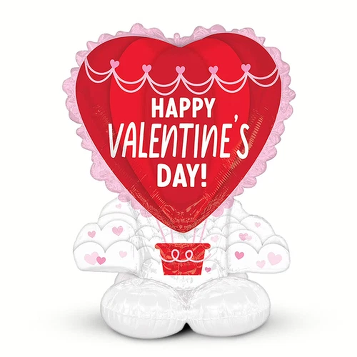 50 inch Valentine Hot Air Balloon Airloonz Foil Mylar Balloon – Party Supplies