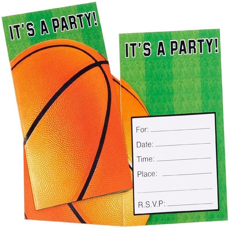 Basketball Fan Invitations 8ct – Amscan
