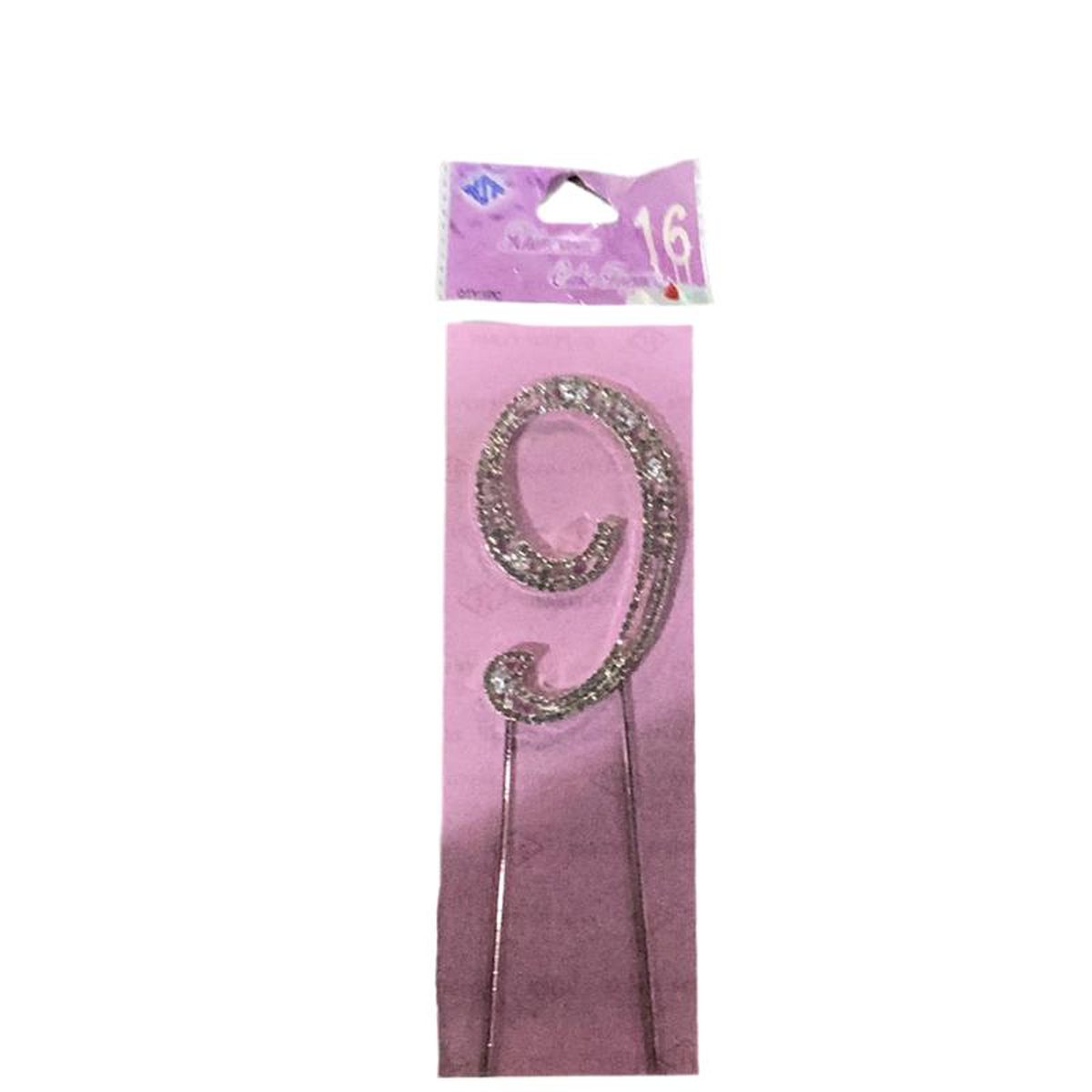 Cake Topper 9 Silver