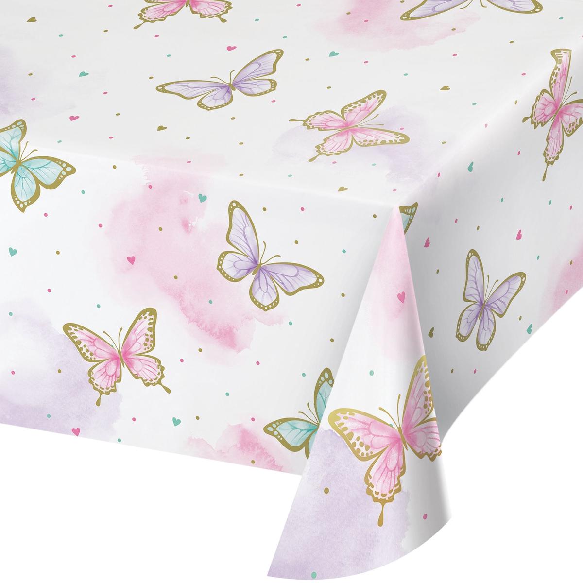 Paper Tablecover Butterfly Shimmer | 1ct