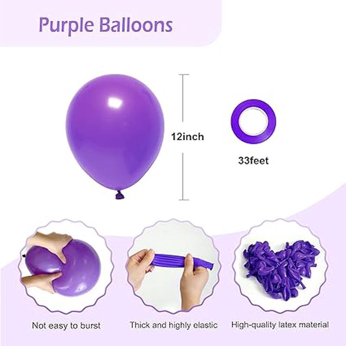 128221Latex Purple Balloon N247PU