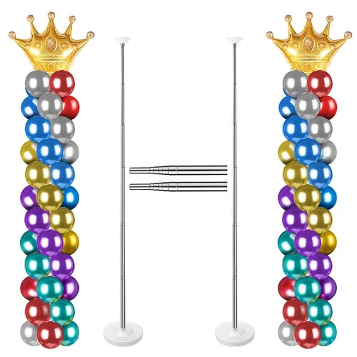 Balloon Column Stand for Floor Set of 2, Adjustable Balloon Arch Stand Balloo…