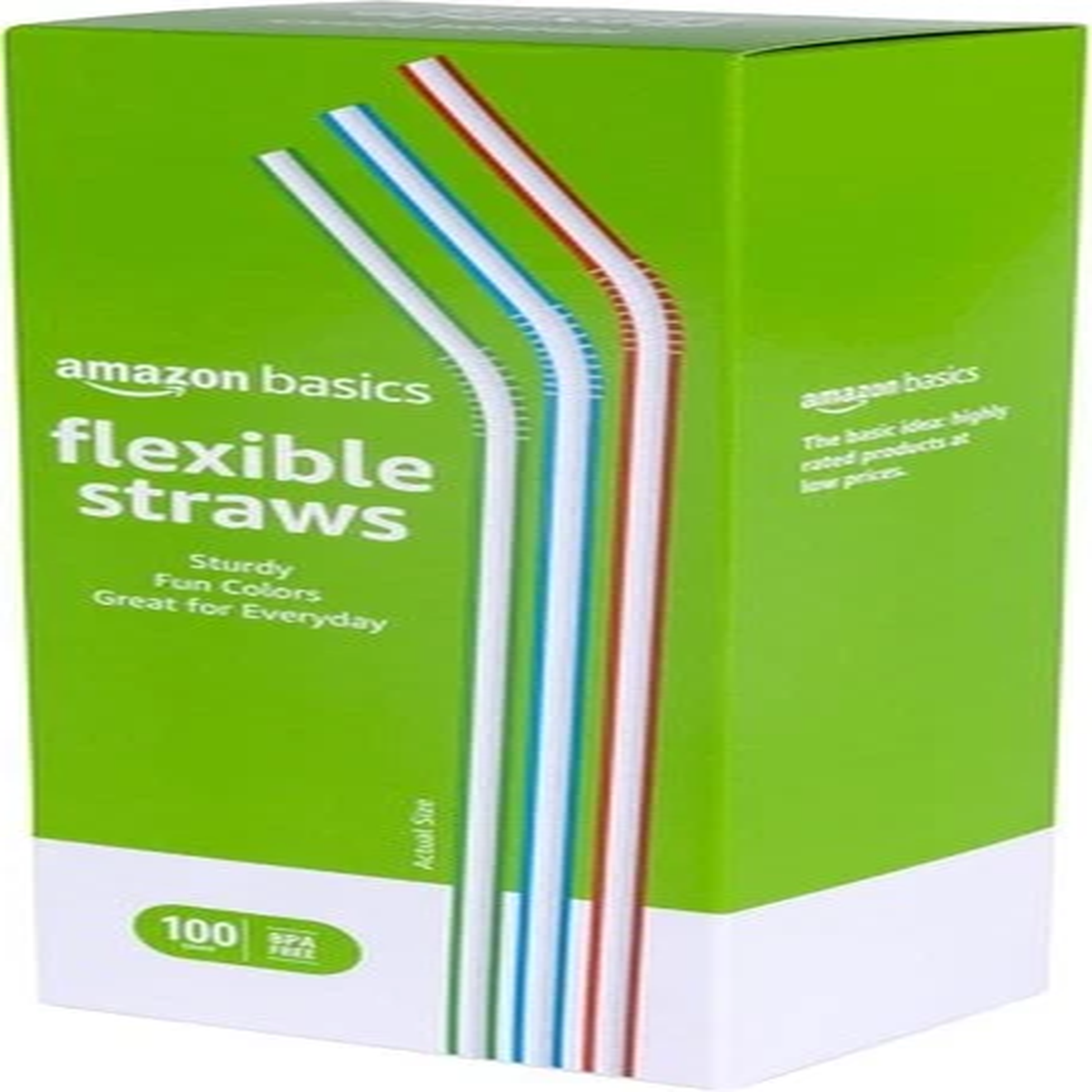 Durable 100 Count Disposable Straws, 7.5” – Striped Plastic for All Occasions