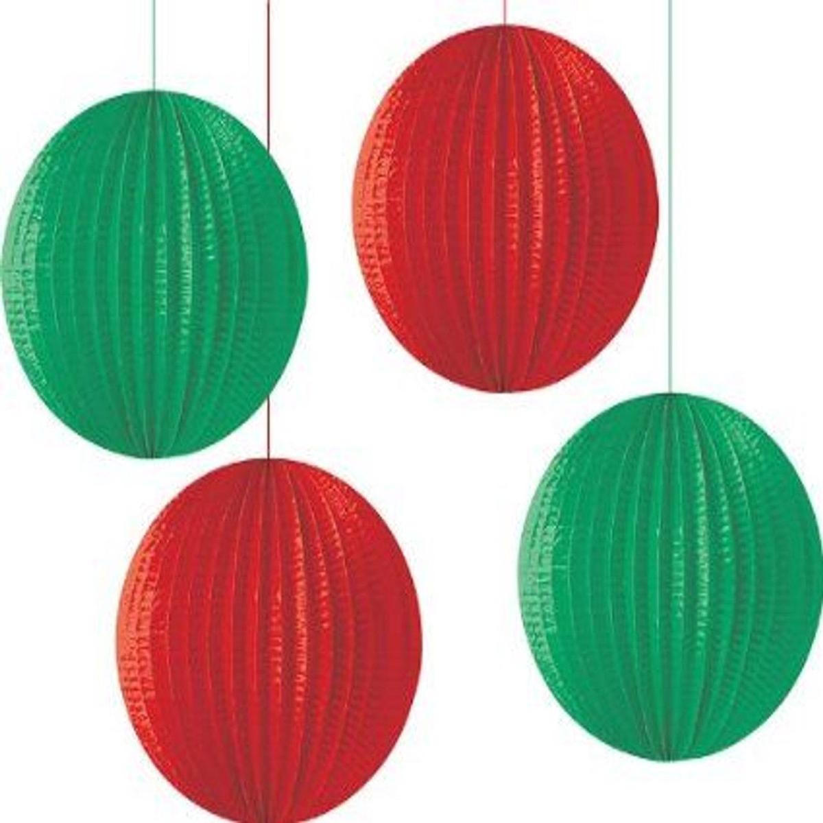 Fiesta Red & Green 6.5″ Hanging Lanterns 4ct – Creative Converting