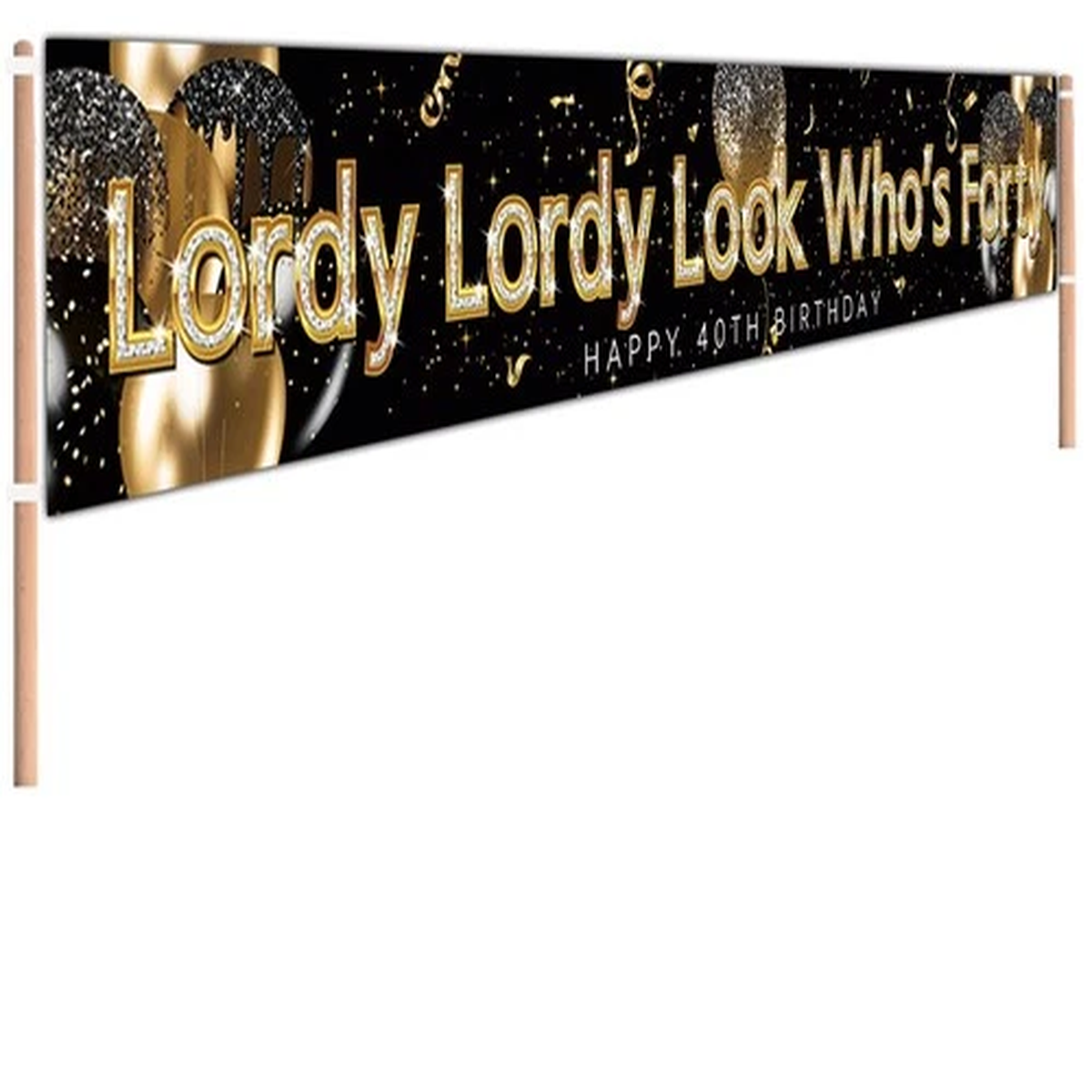 Funny 40th Birthday Banner Lordy Look Whos 40 Indoor Outdoor Party Decor