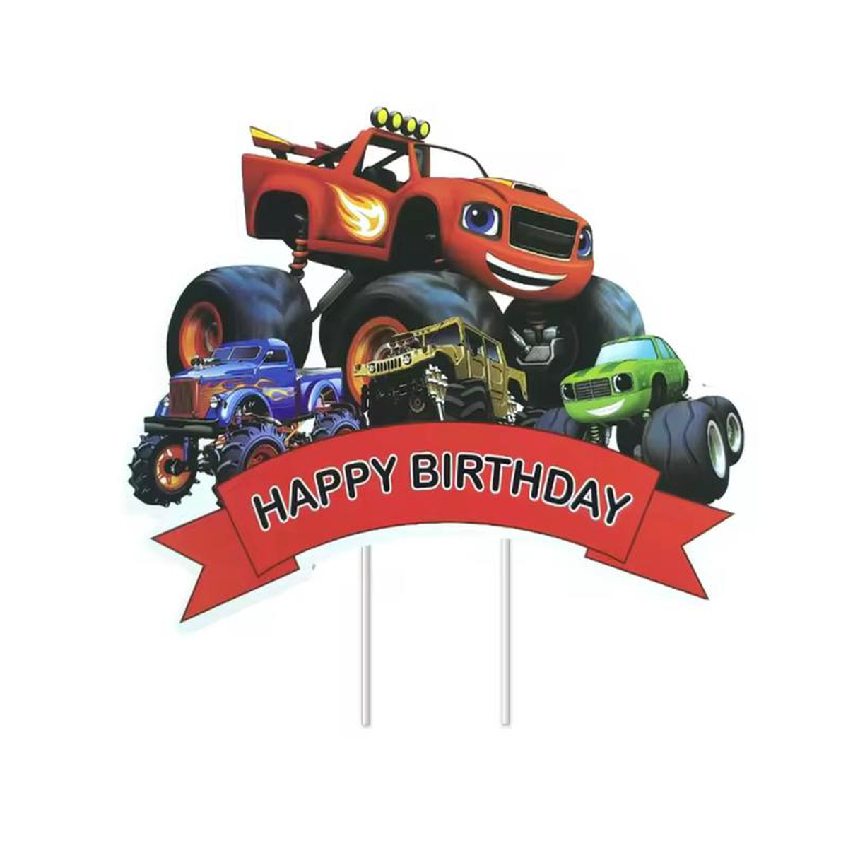 Monster Truck Birthday Decoration 8211 Cake Topper (x1u)