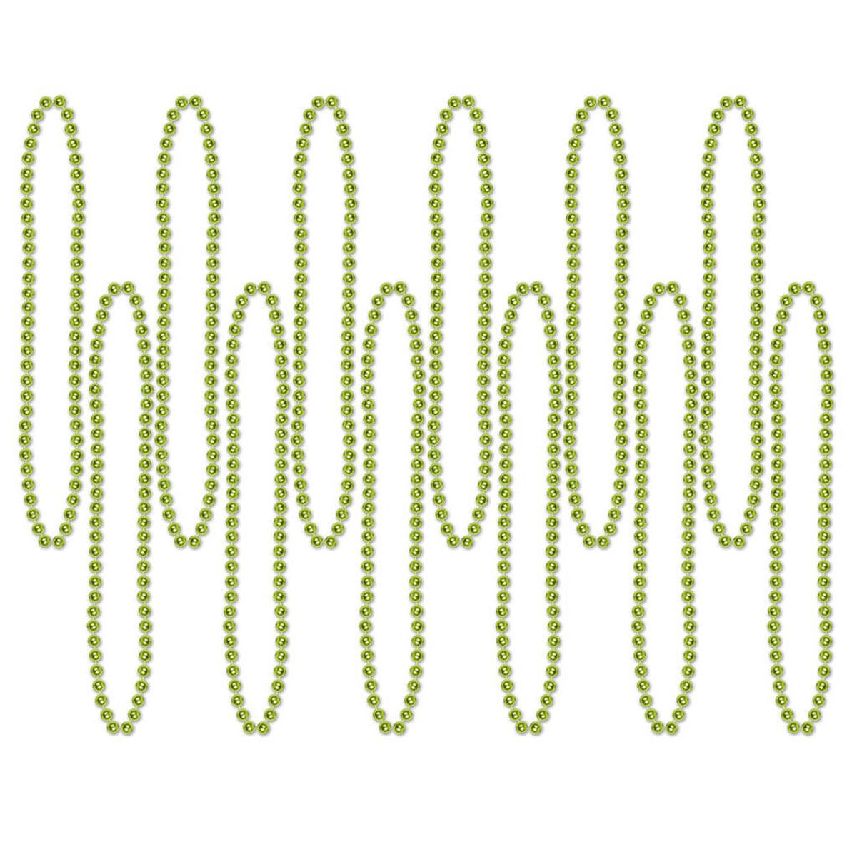 Party Beads Small Round Light Green
