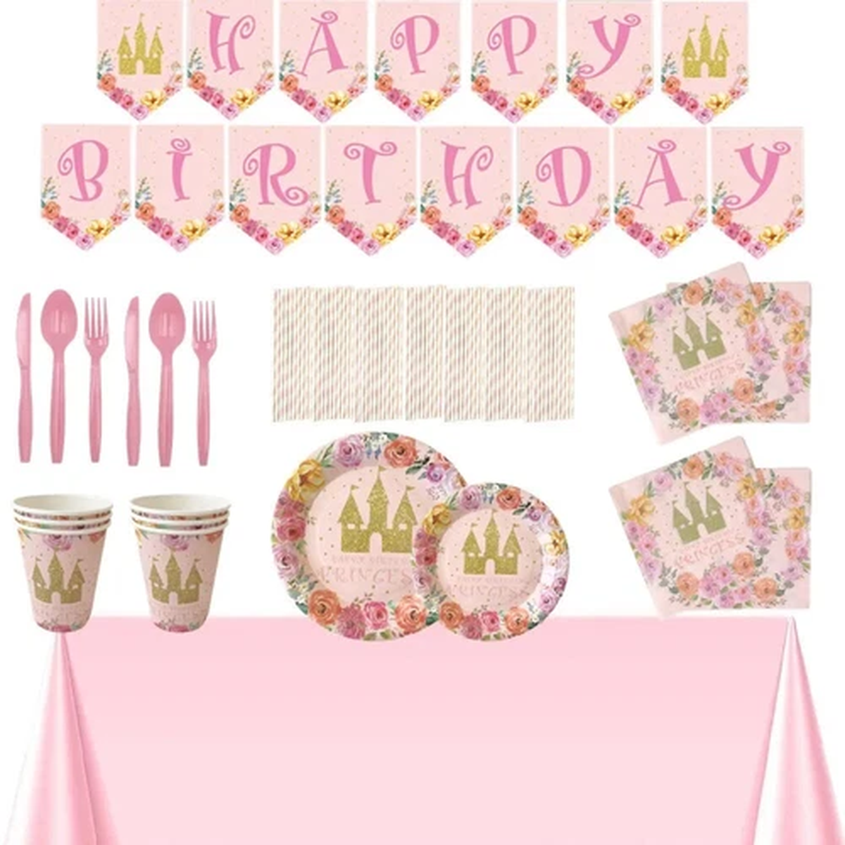 Princess Tiara Tableware Birthday Party Set  20 Guests Party Celebrations