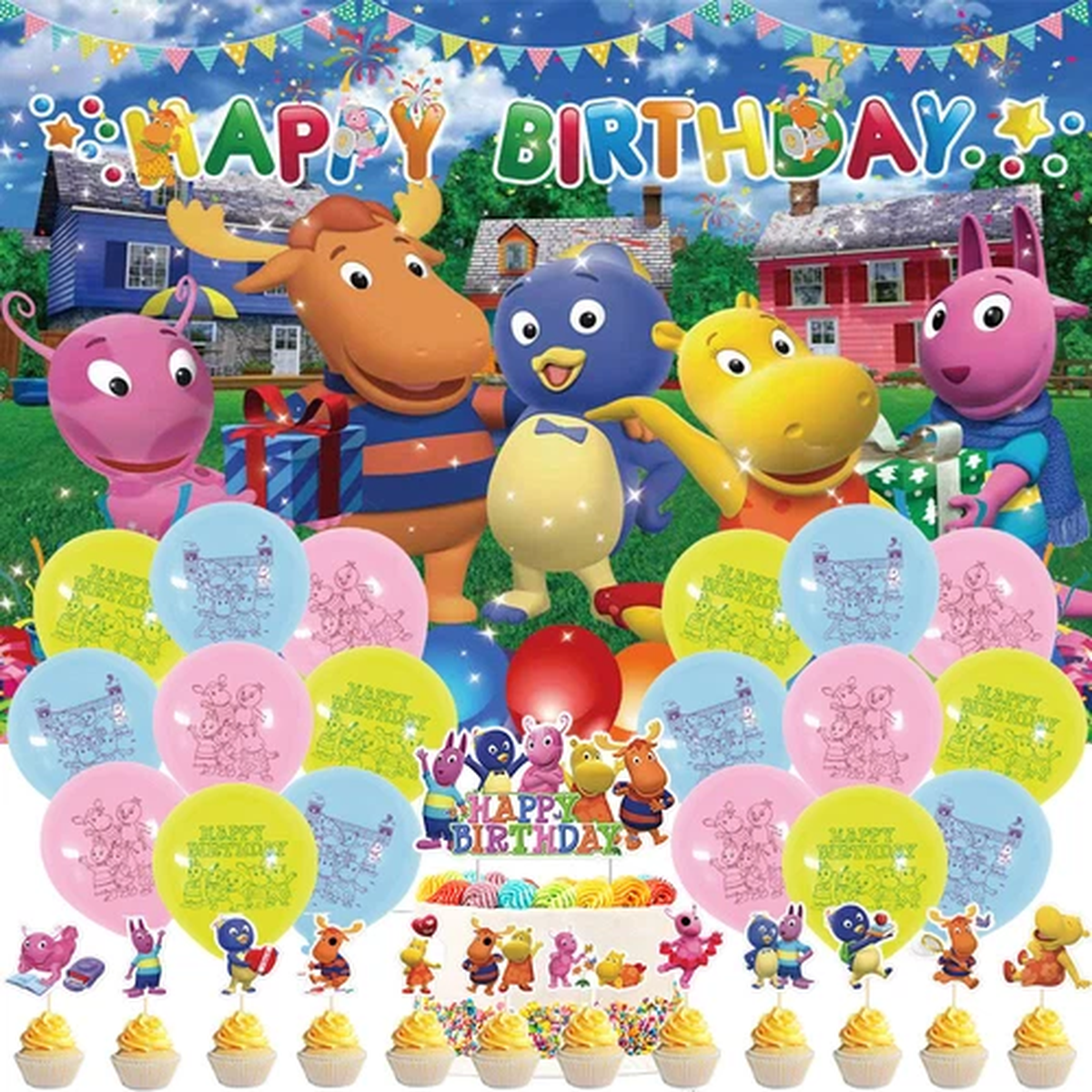 The Backyardigans Party Supplies Party Decor Set Balloons Cake Toppers Banner