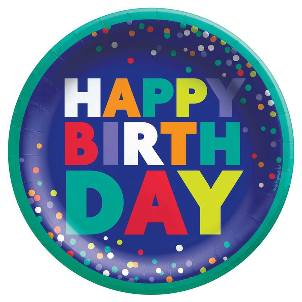 Bold Happy Birthday 8 128243 Plates