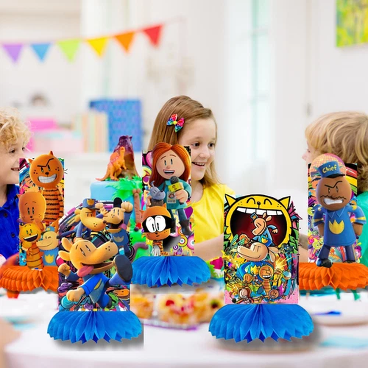 Dog Man Cat Kid Party Supplies happy birthday decoration cup plate balloon table