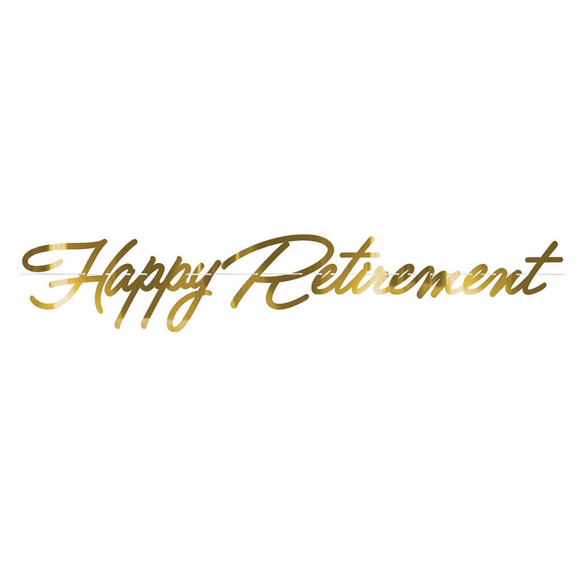 Foil Happy Retirement Streamer 11in x 5ft-6in