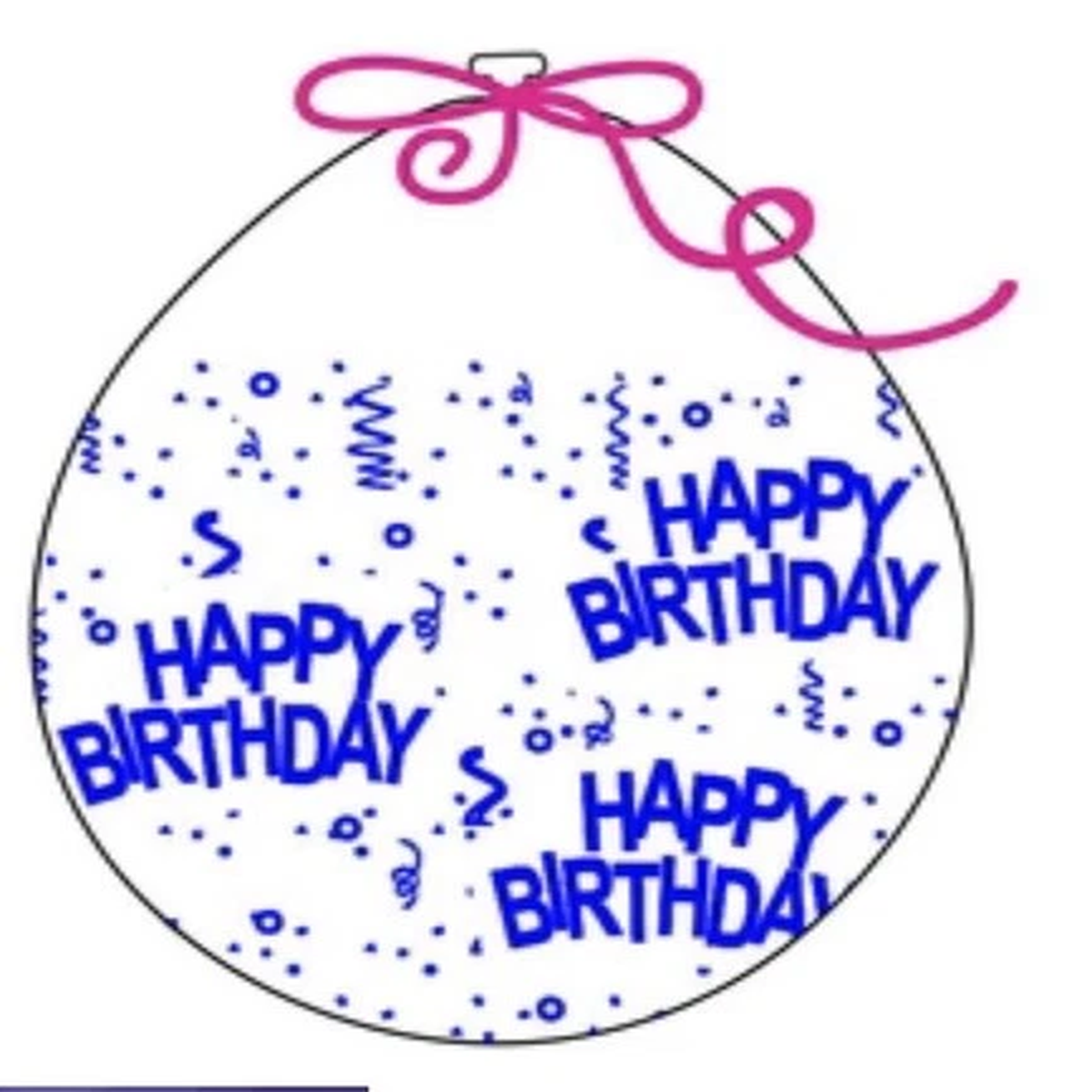 25 Balloons 18 Crystal Clear Stuffing Balloons Imprint Happy Bday