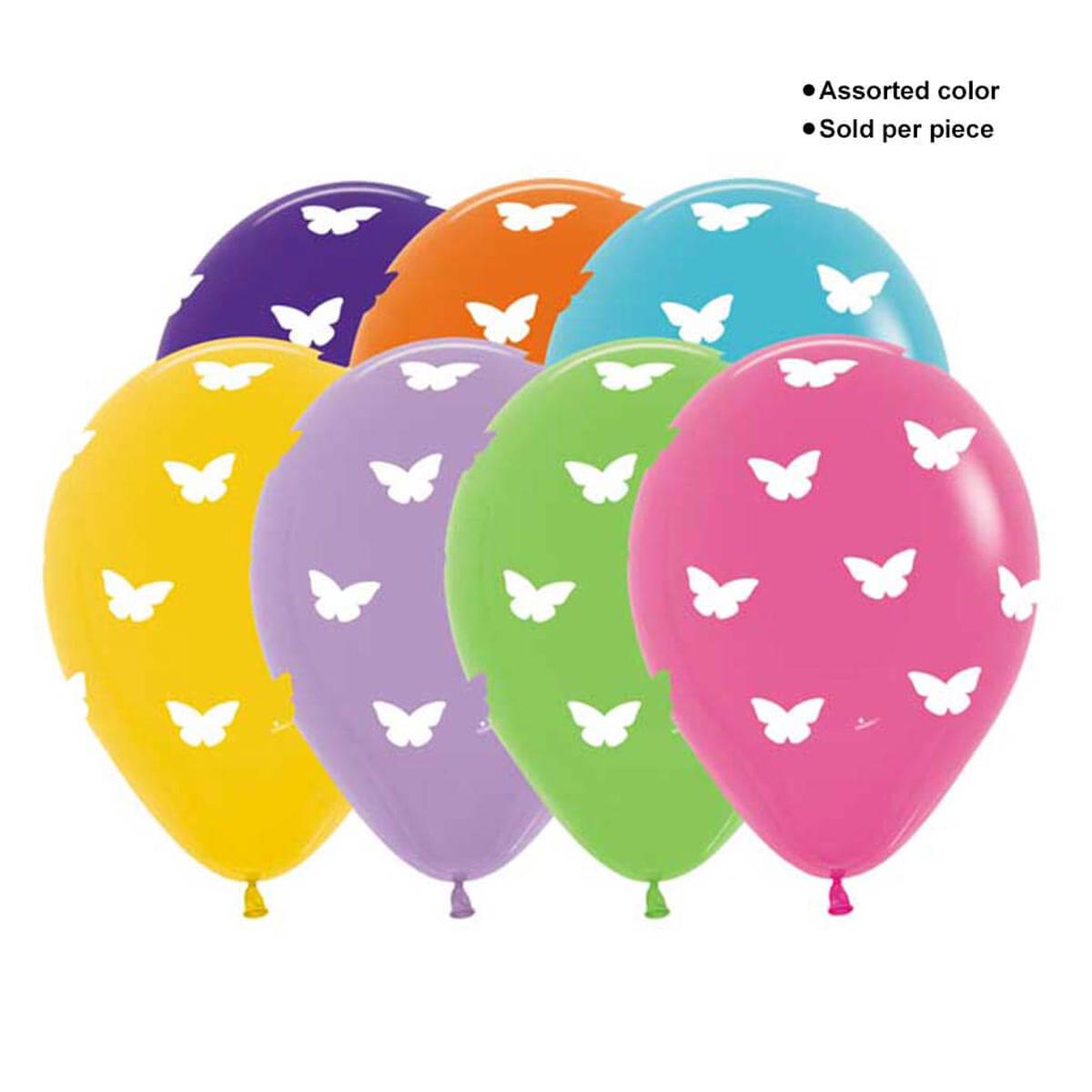 Butterfly Around Latex Balloon 11in