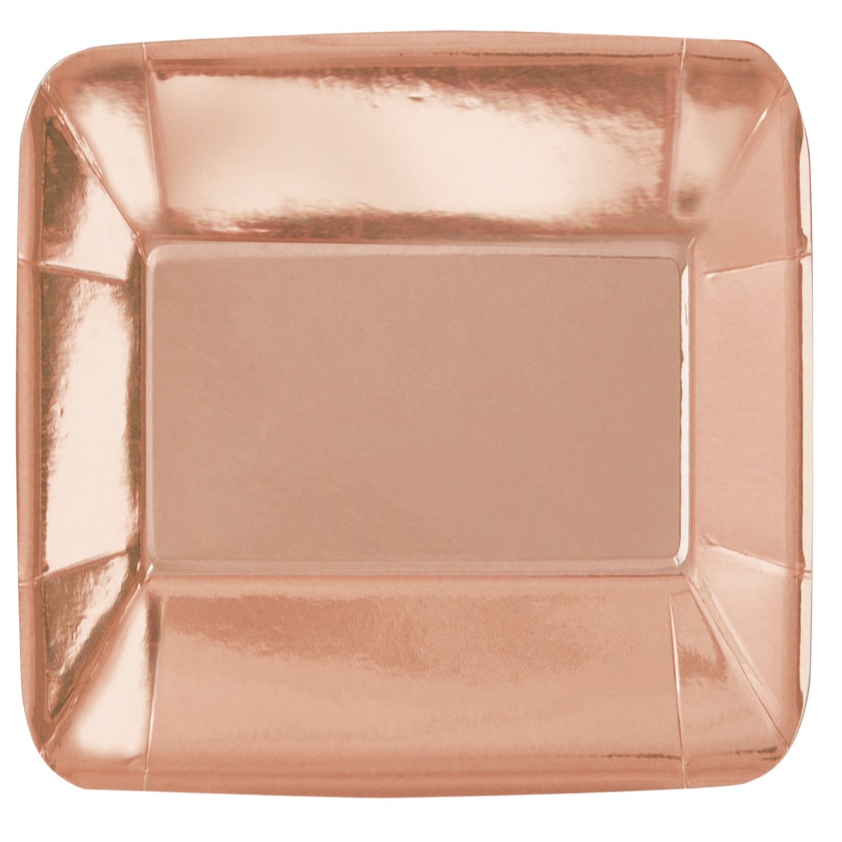 Rose Gold Rectangular Plates – 9×5 – 8 Count