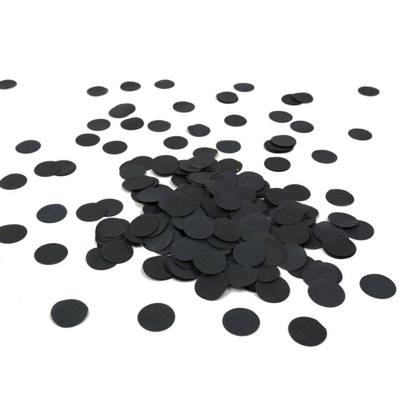Black Paper Confetti Dots – 1″ – 22g