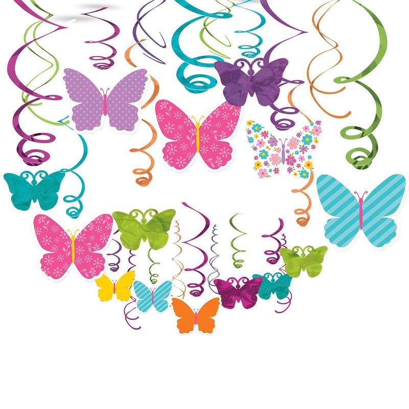 Hanging Swirls – Summer Butterfly (30ct) – Amscan