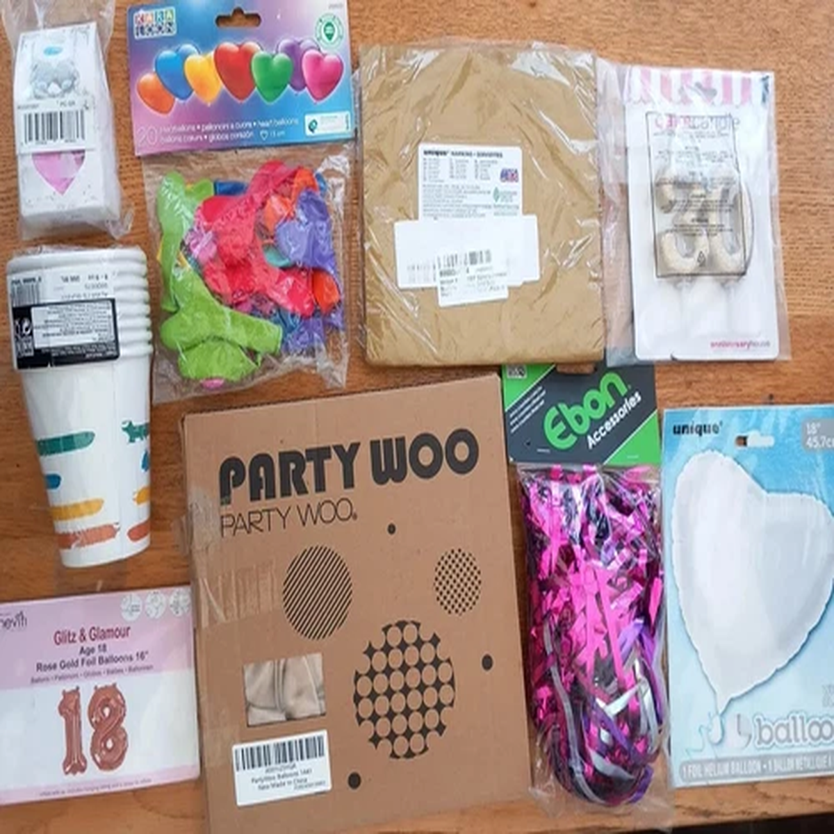 joblot party supplies
