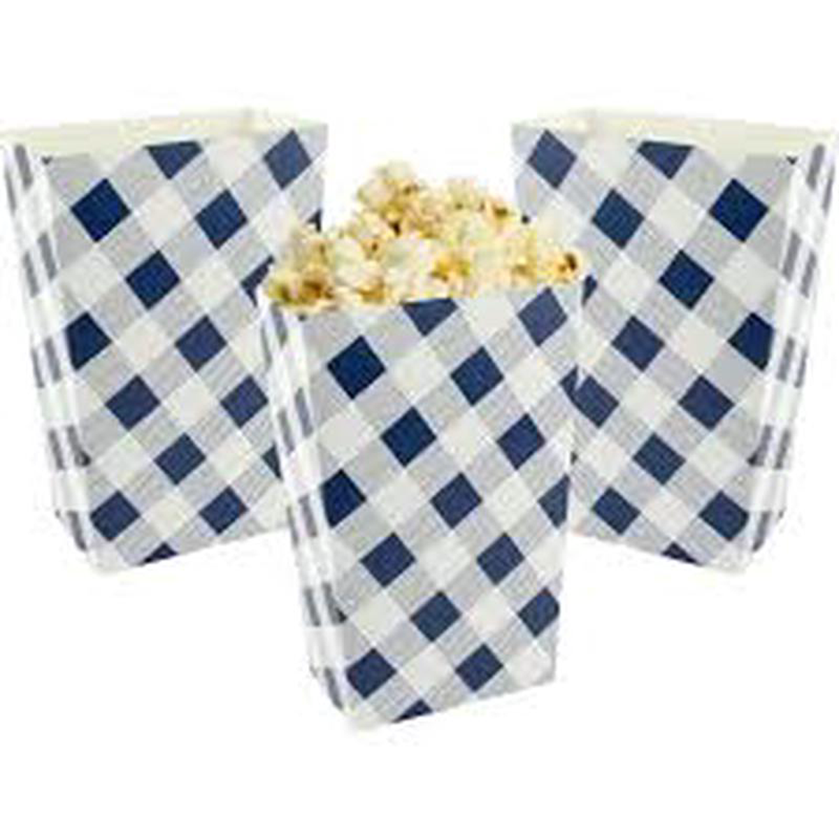 POPCORN BOX BLUE GINGHAM