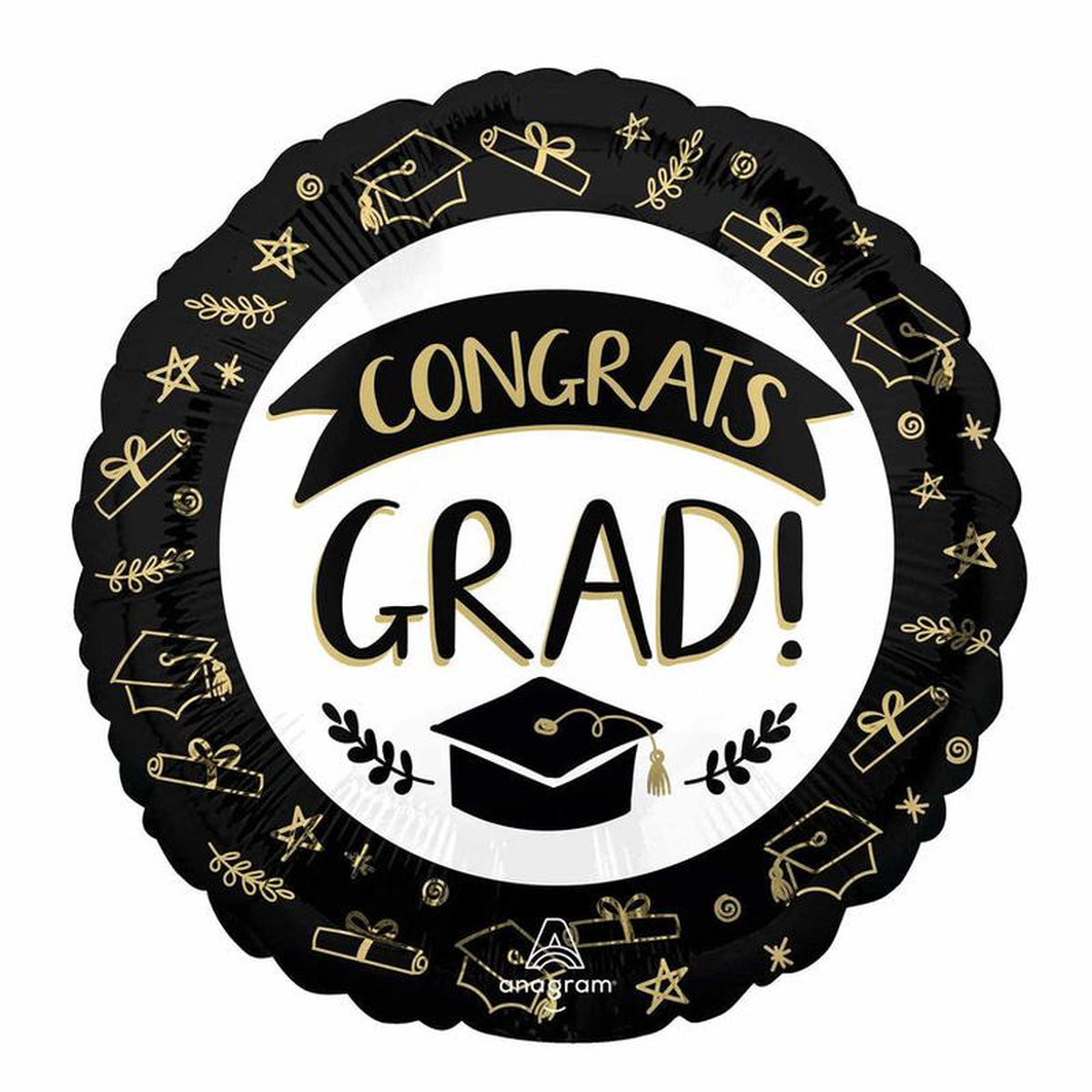 Sketched Congrats Grad Foil Balloon 188243