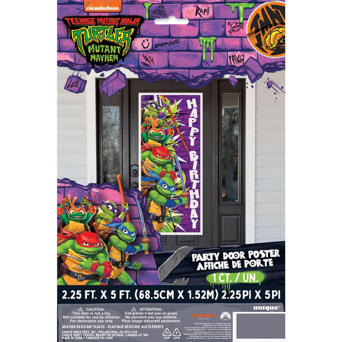 TMNT Mutant Mayhem Door Poster 27in x 60in