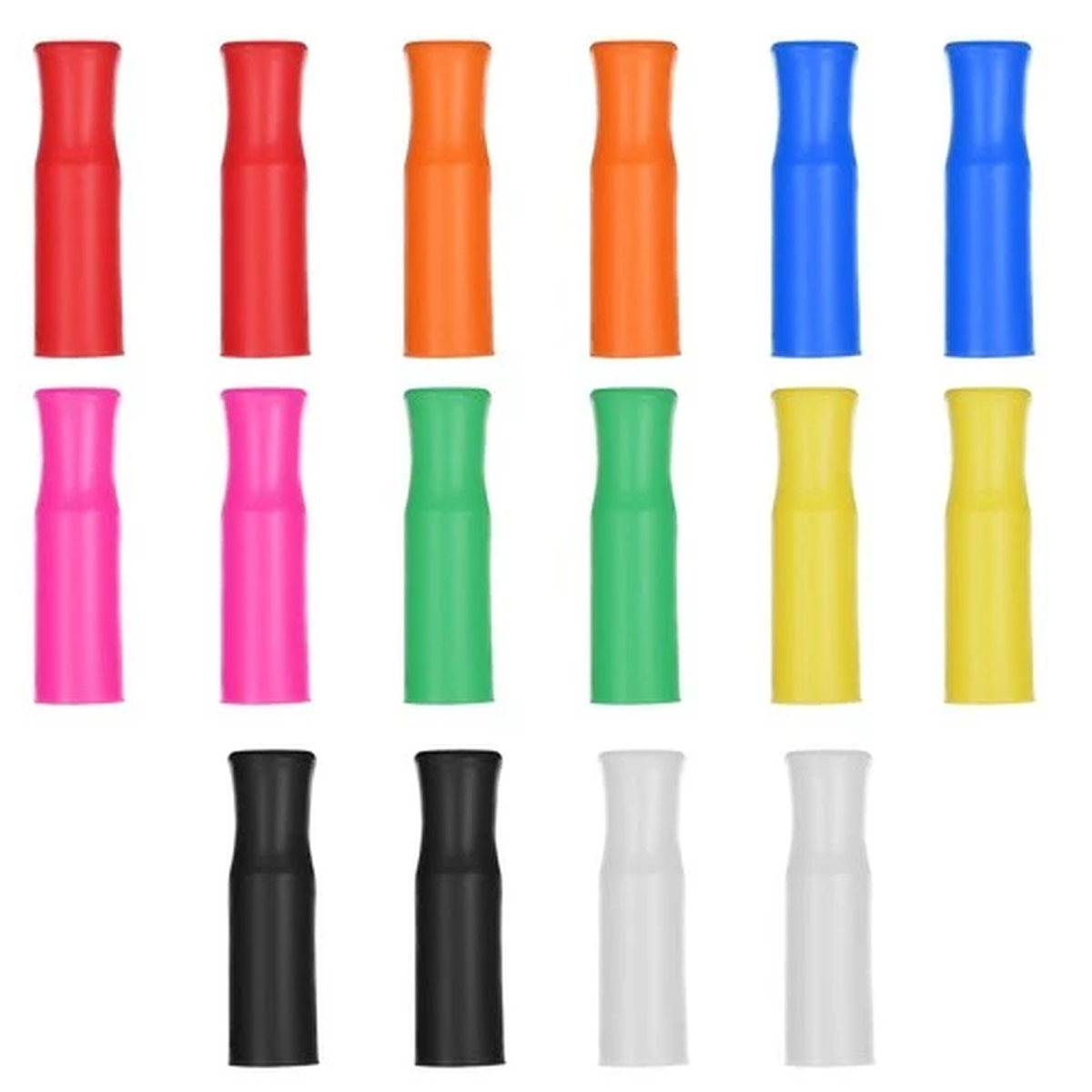 16 PCS Silicone Straw Tips for Metal Straws Reusable small, colorful