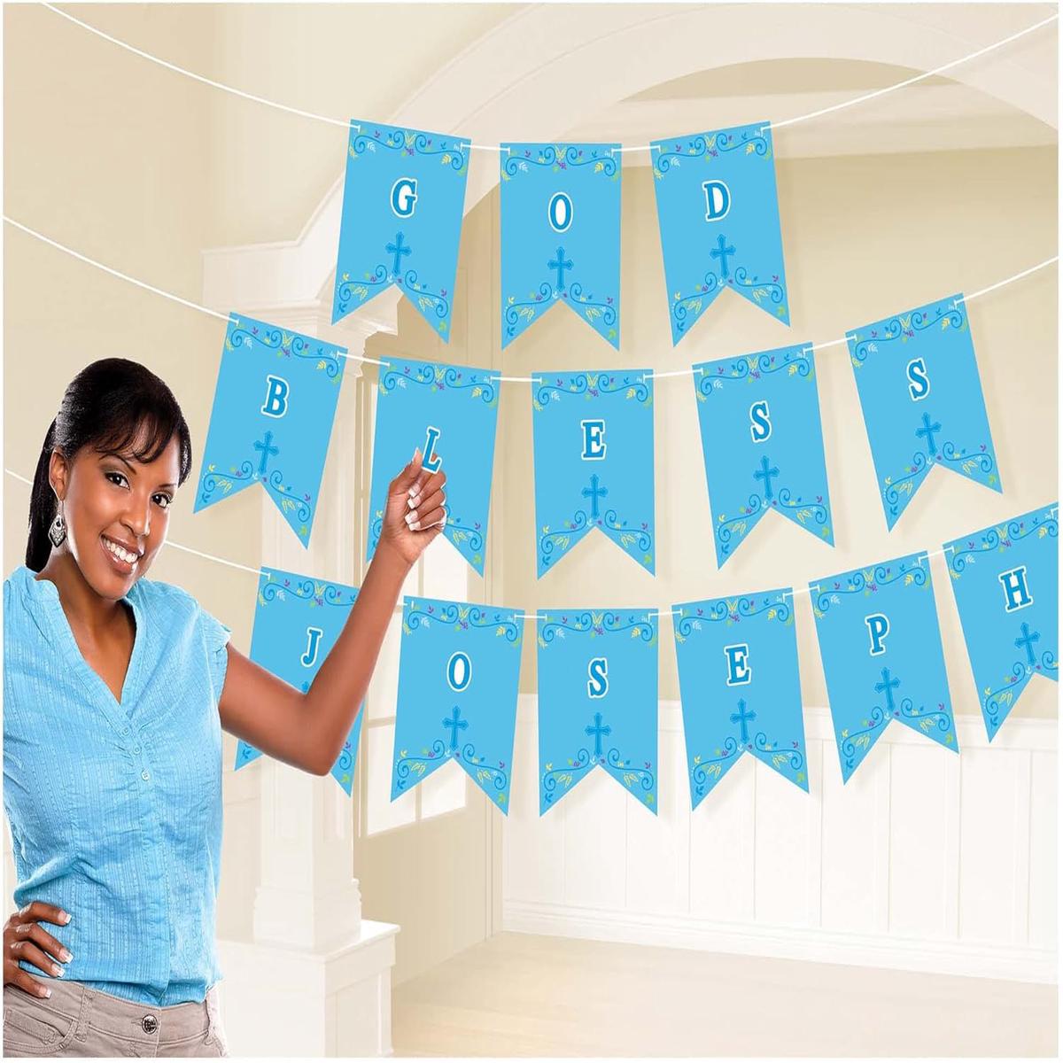 Banner Kit – First Communion Blue – Amscan