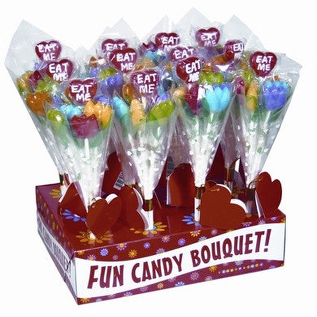EAT ME!  Candy Tulip Bouquet- 12 Count with Display