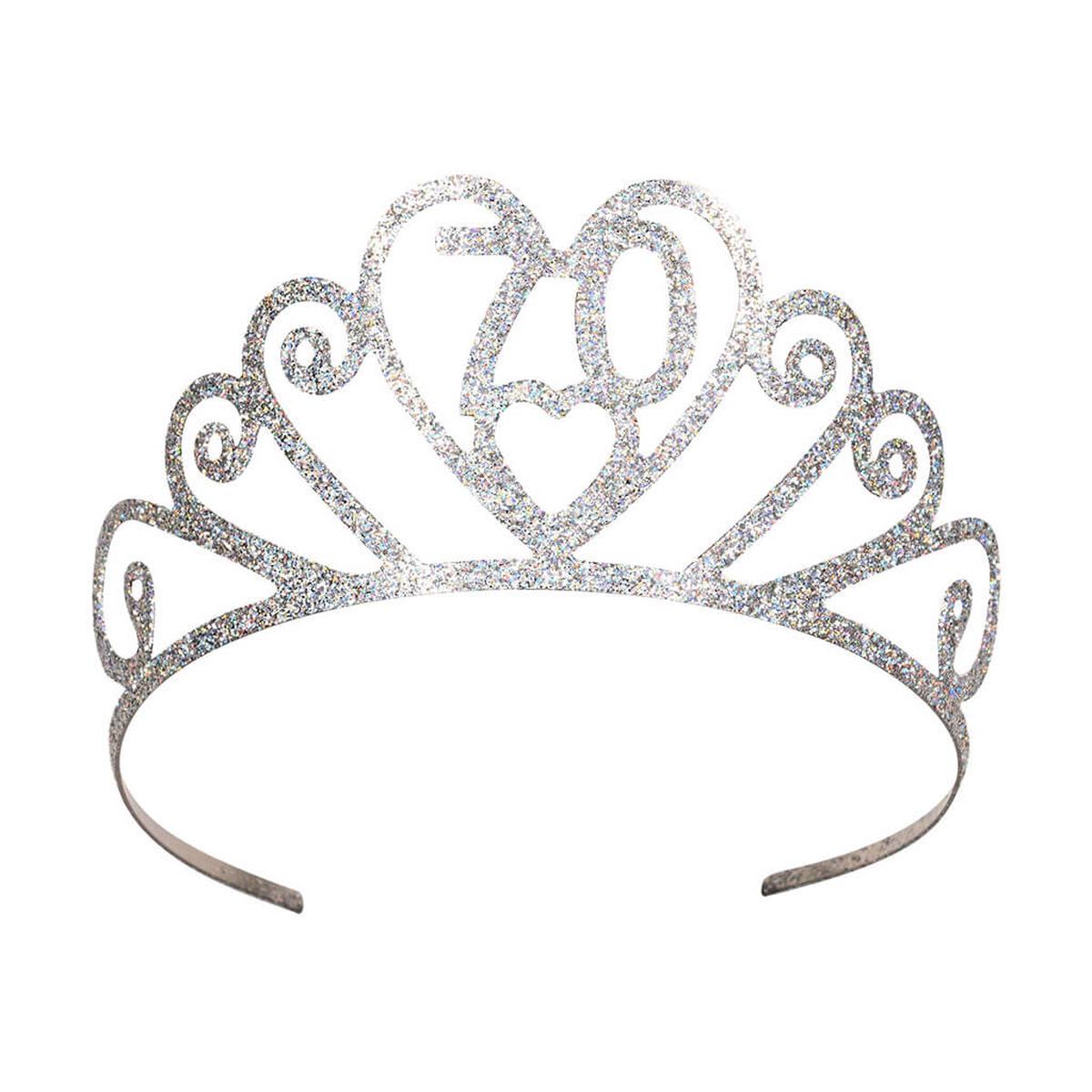 Glittered Metal “70” Tiara