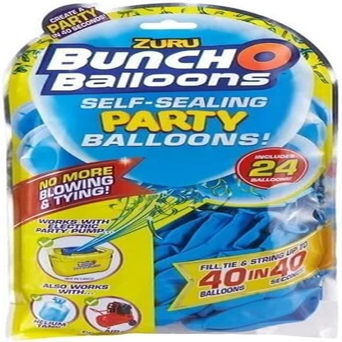 Zuru Blue Bunch O Balloons: Pack of 24 Self Sealing Party Balloons