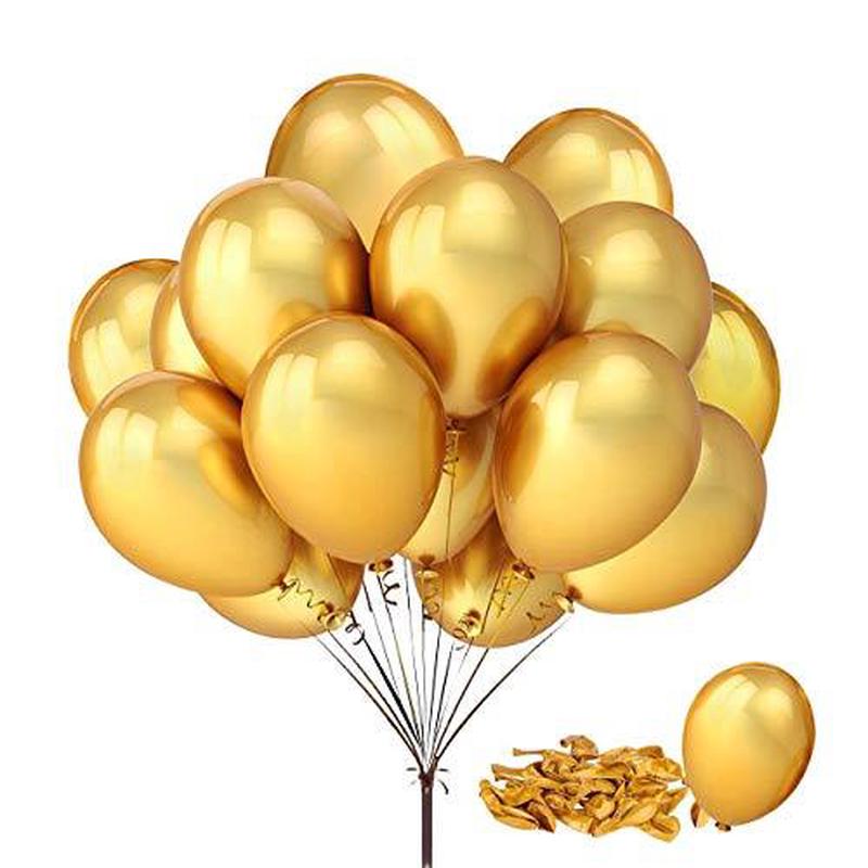 100pcs/pack 12″ Gold Shiny Balloons for Party Decoration 12 inches