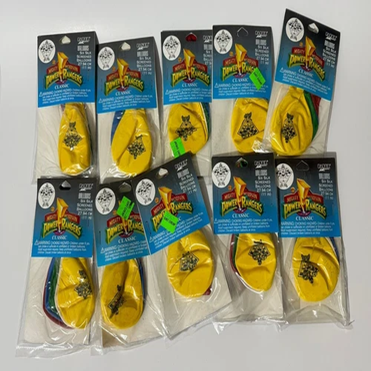 10 Pack of Vintage Mighty Morphin Power Rangers Balloons